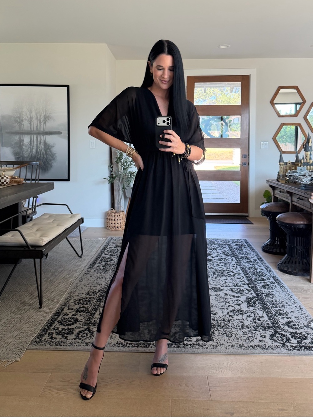ANRABESS Womens Boho Floral Wedding Guest Maxi Dress